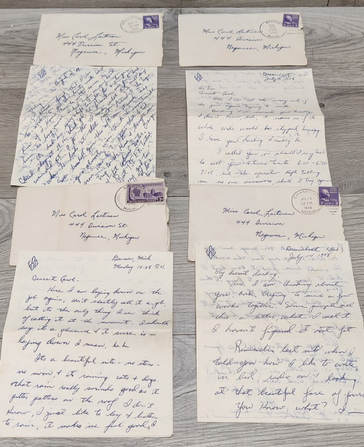 Vtg 1948 UP Michigan Love Letters Lot Negaunee Champion Beacon Postal Ephemera Vtg 1948 UP Michigan Love Letters Lot Negaunee Champion Beacon Postal Ephemera