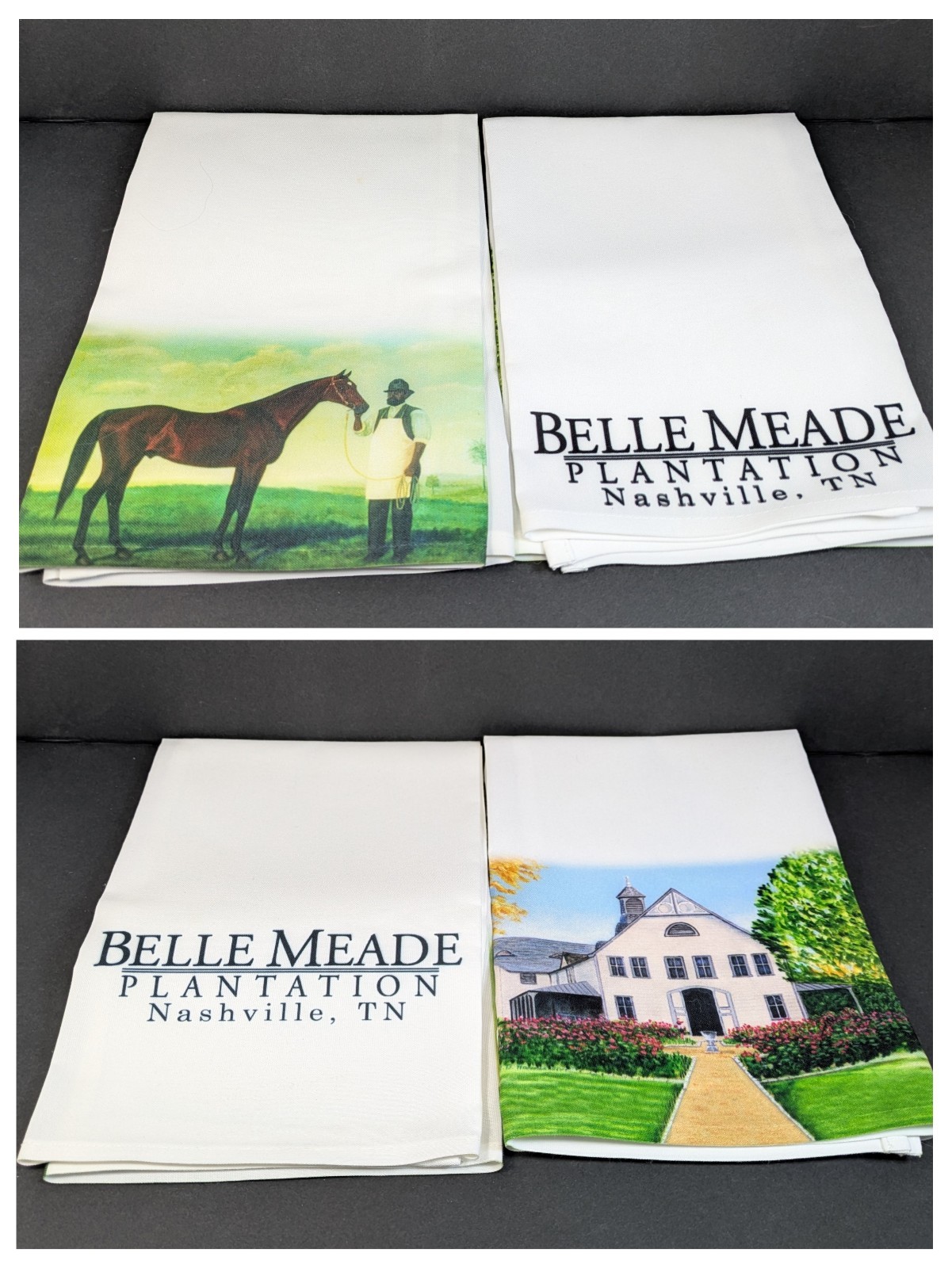 Belle Meade Plantation Nashville TN Cloth Napkins (2) Equestrian