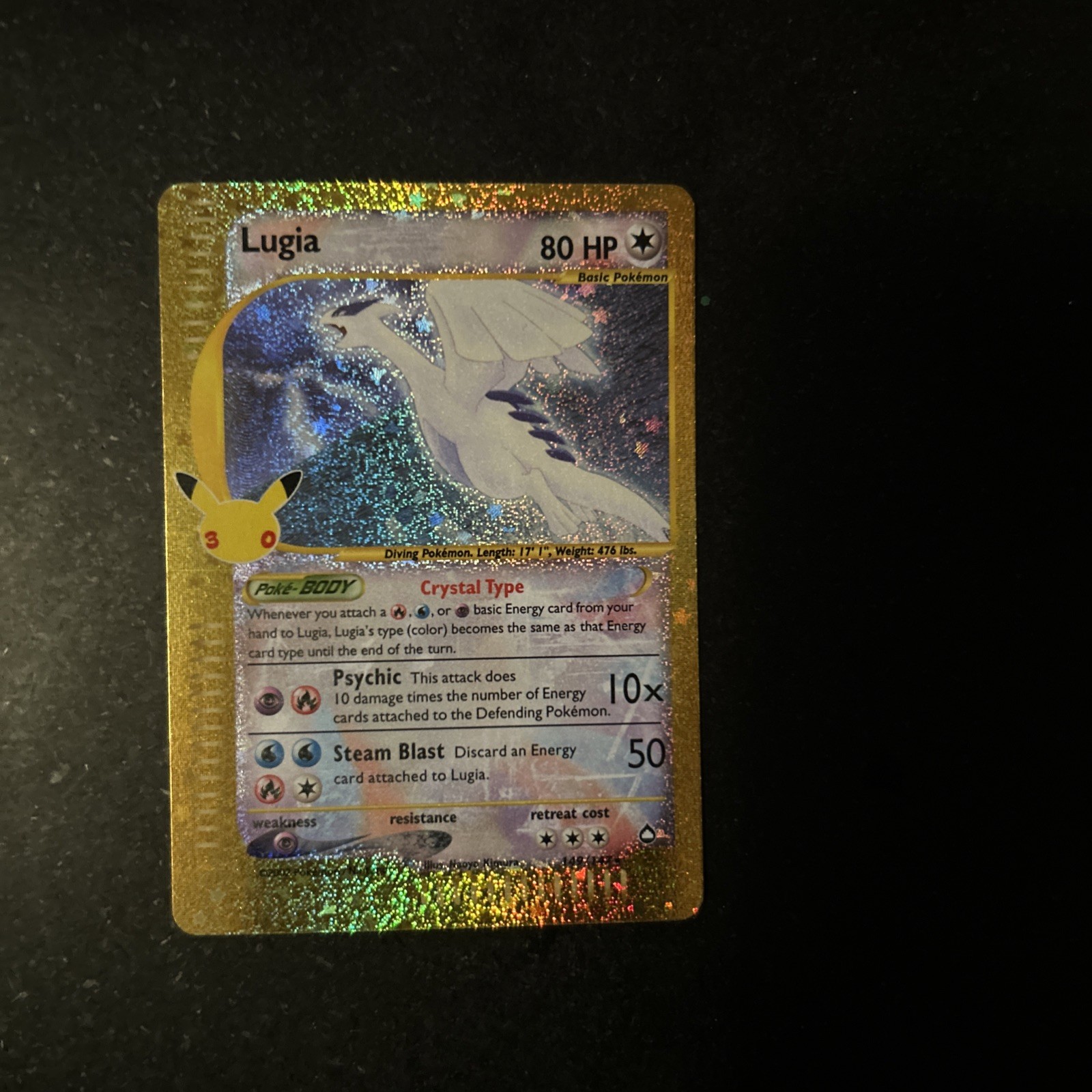 Lugia 149/147 30th Anniversary Holo Rare Pokémon TCG Card 2026 English Lugia 149/147 30th Anniversary Holo Rare Pokémon TCG Card 2026 English