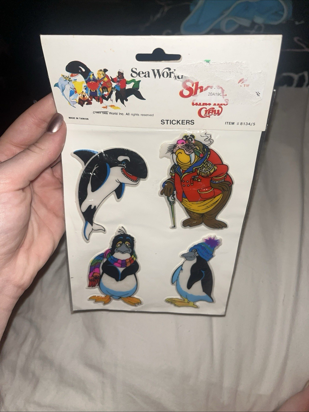 1989 Vintage Official Sea World Chang and His Crew Puffy Sticker Pack Sealed