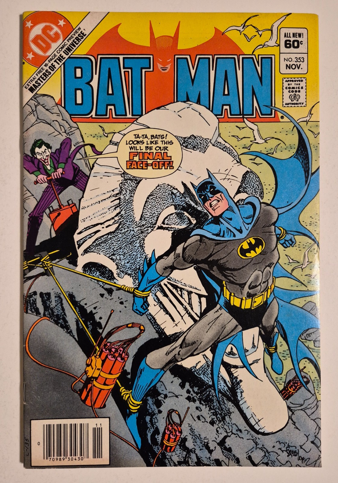 Batman #353 (1982, DC) FN Newsstand Joker Appearance MOTU Preview