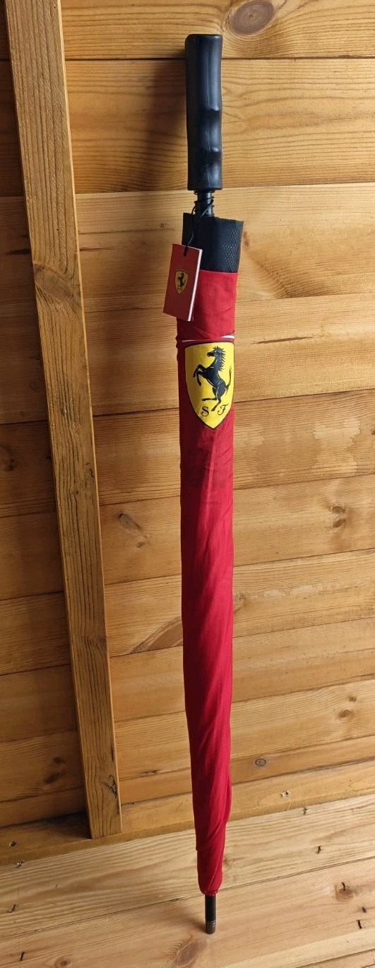 Rare Vintage Ferrari Large Golf Umbrella Red Scuderia F1 Collector Licensed