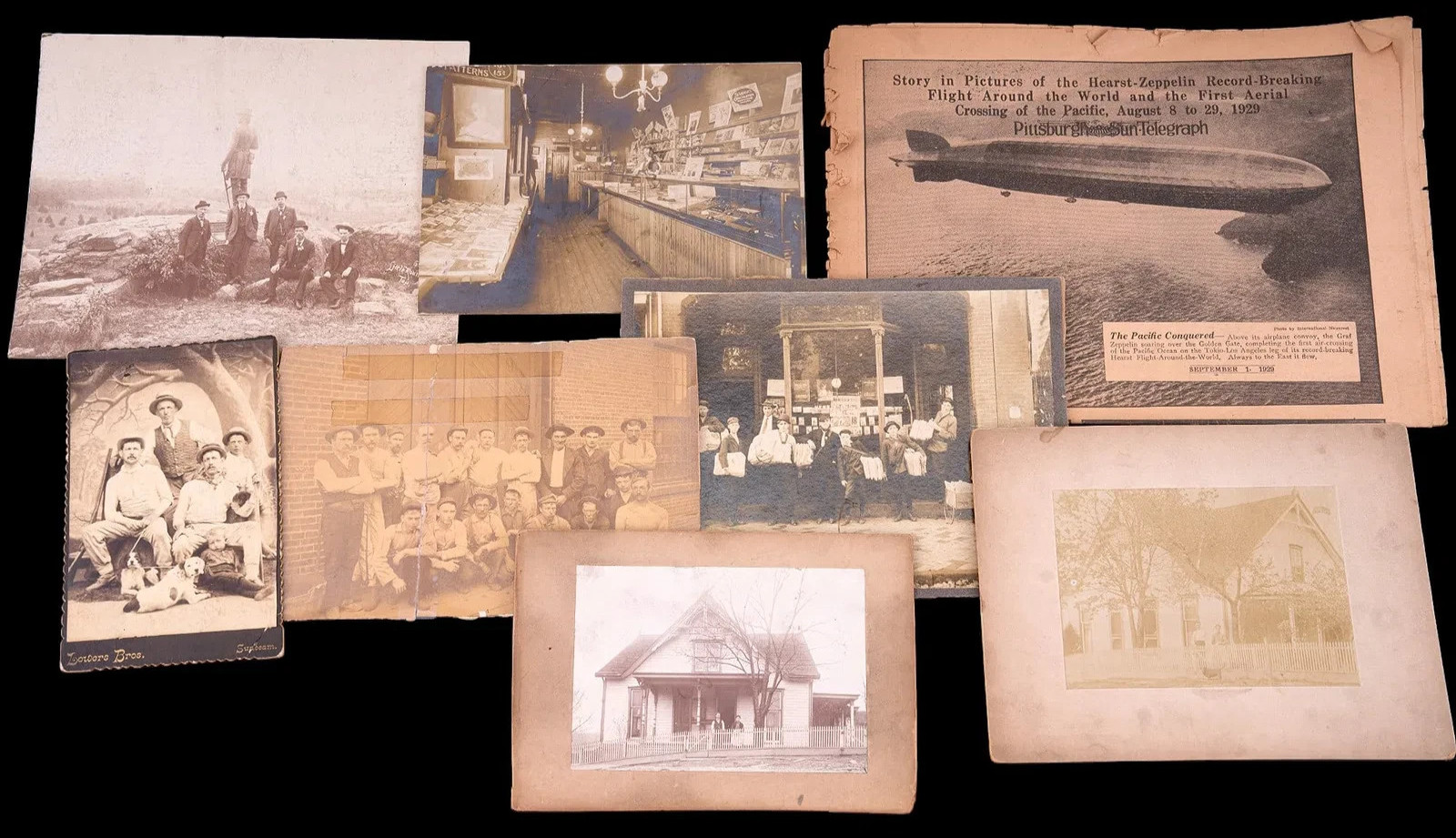 Antique Group Photos & Newspaper