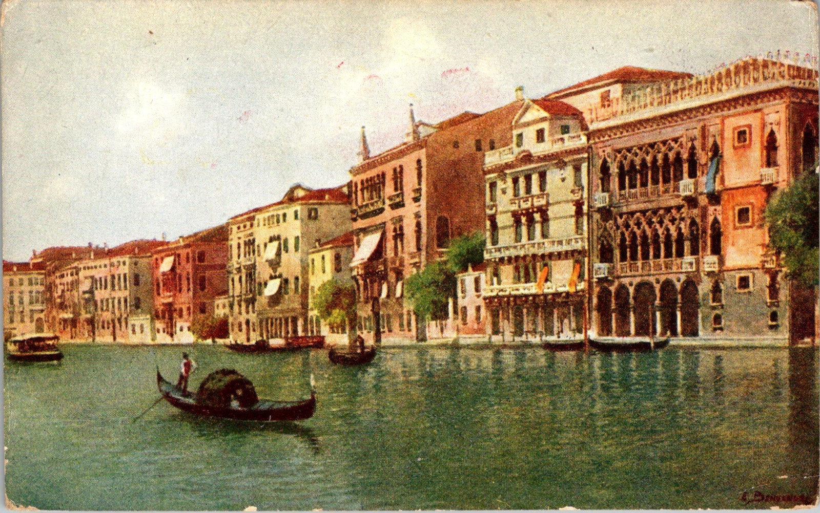 Venice Italy Grand Canal Palazzo Ca d'Oro Printed Postcard Unposted