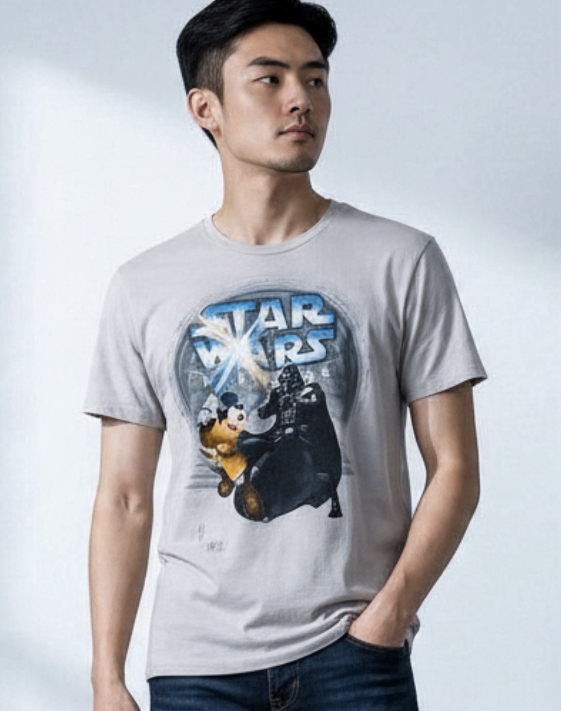 Disney World Star Wars Weekends 2011 T-shirt Vader vs Jedi Mickey Gray Tee Sz XL Disney World Star Wars Weekends 2011 T-shirt Vader vs Jedi Mickey Gray Tee Sz XL