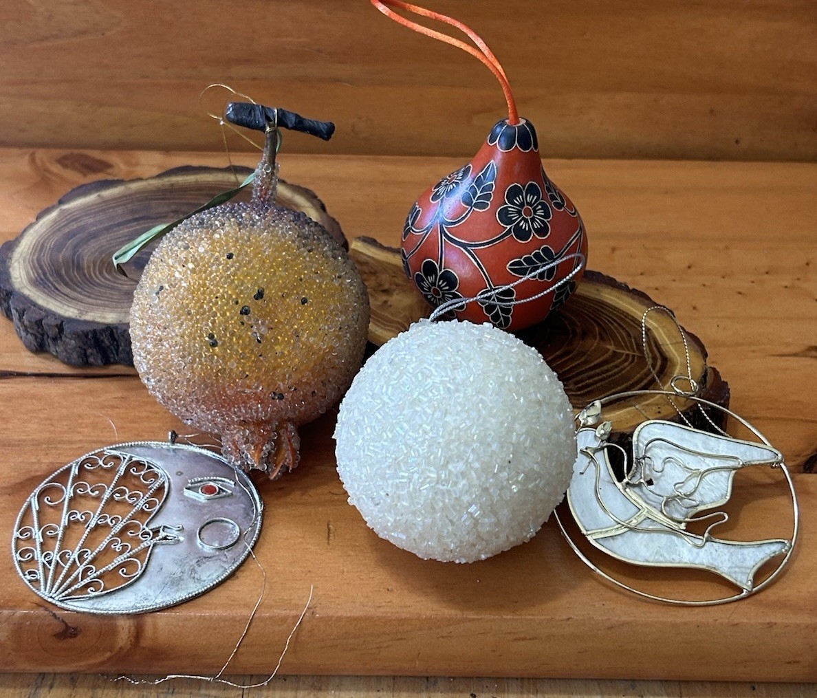 Lot VTG Christmas Ornaments Lot Of 5
