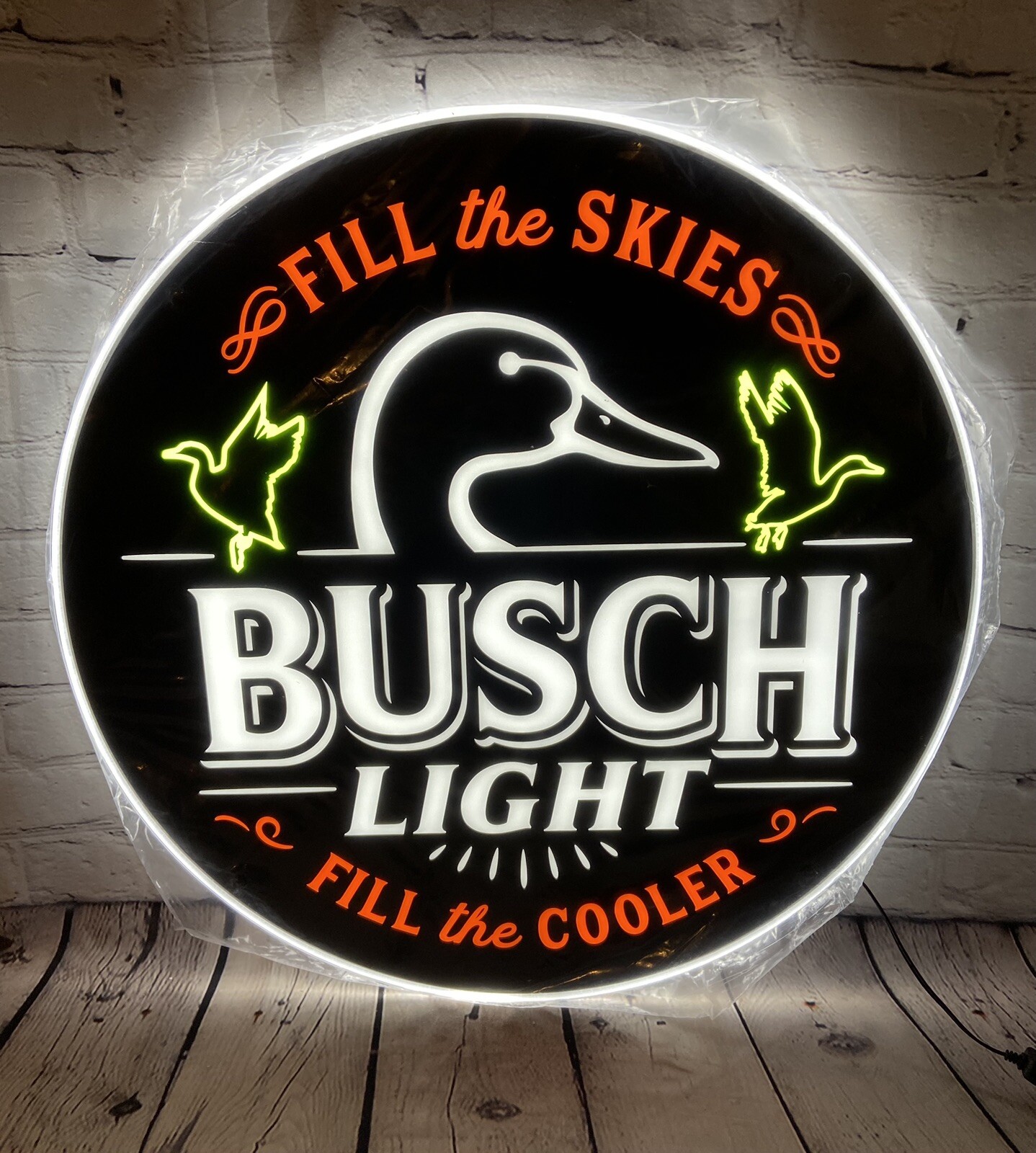 Ducks Unlimited DU Busch Light Beer LED Lighted Sign NEW Fill The Cooler 24\