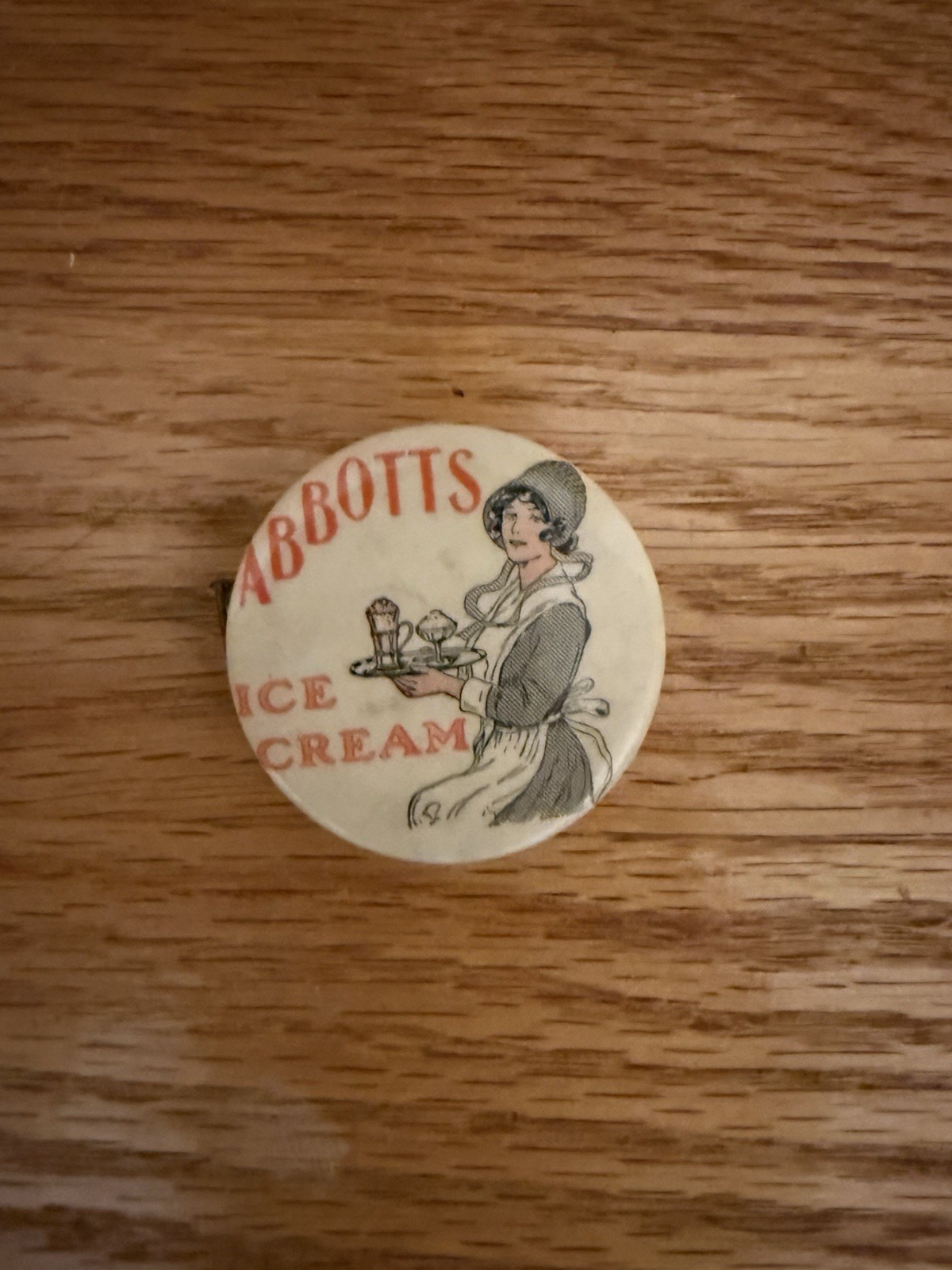 Vintage Abbotts Ice Cream Reverse Read Tape Measure