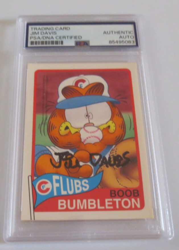 Jim Davis cartoonist created Garfield signed autographed PSA card authenticated