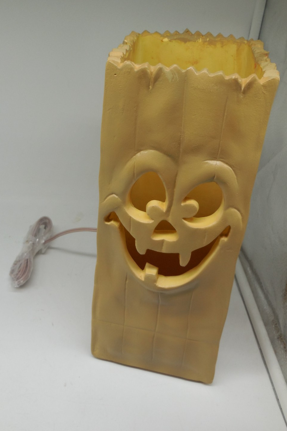 E2 VTG Trendmasters Light Up Jack O Lantern Paper Bag 1993 Halloween Foam Mold E2 VTG Trendmasters Light Up Jack O Lantern Paper Bag 1993 Halloween Foam Mold