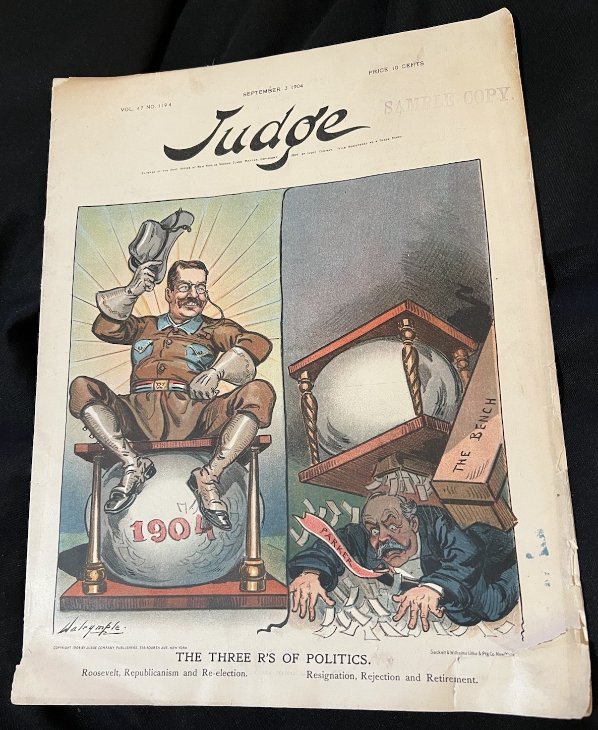Judge Magazine 1904 Presidential Election President Teddy Theodore Roosevelt TR