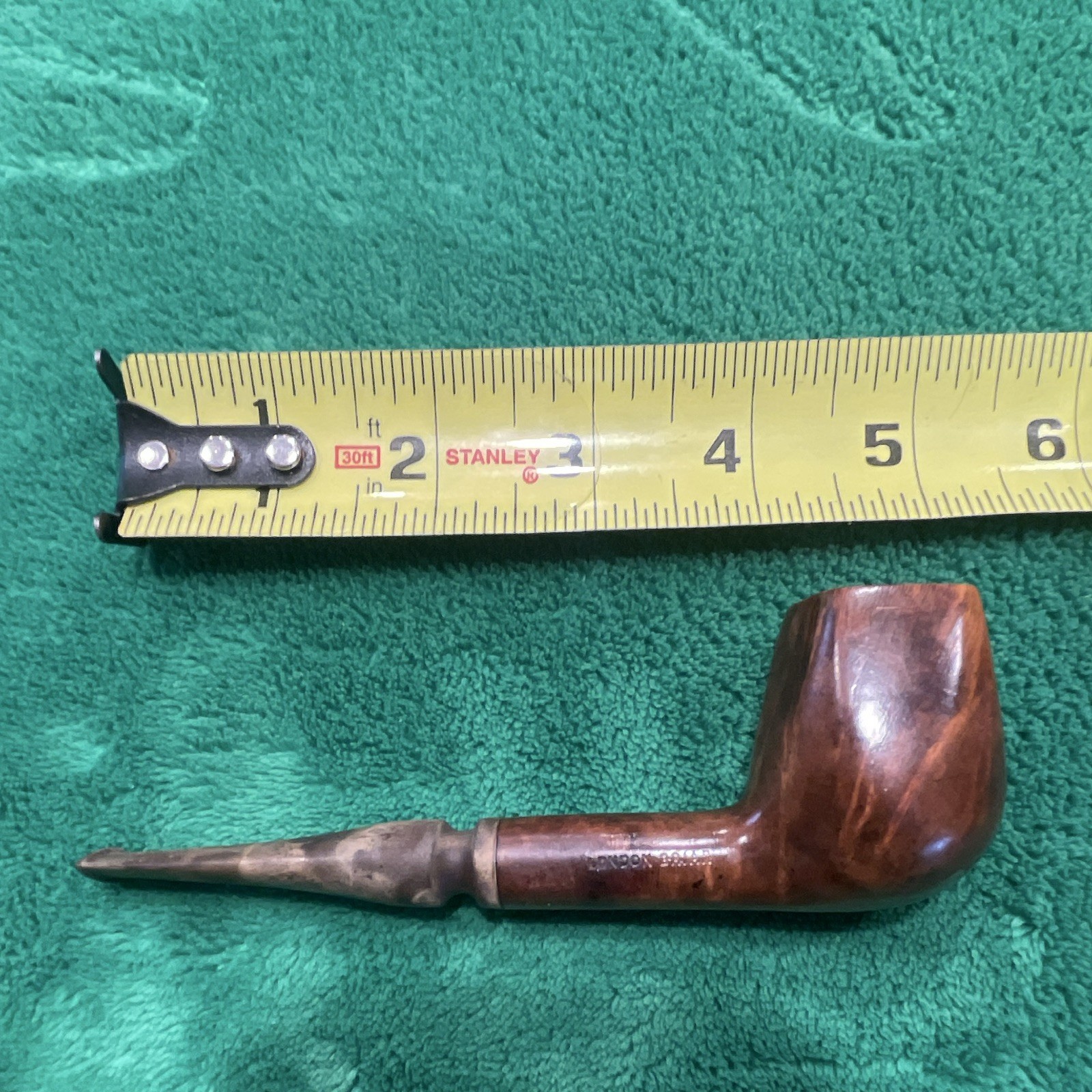 Vintage London Briar Panelled Billiard Estate Pipe - Smooth Briar Wood 5.75