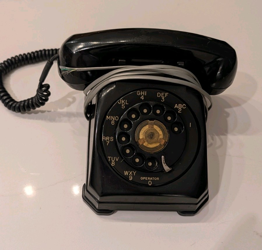 Vintage Stromberg-Carlson telephone Rotary Black Landline  Phone LOOK