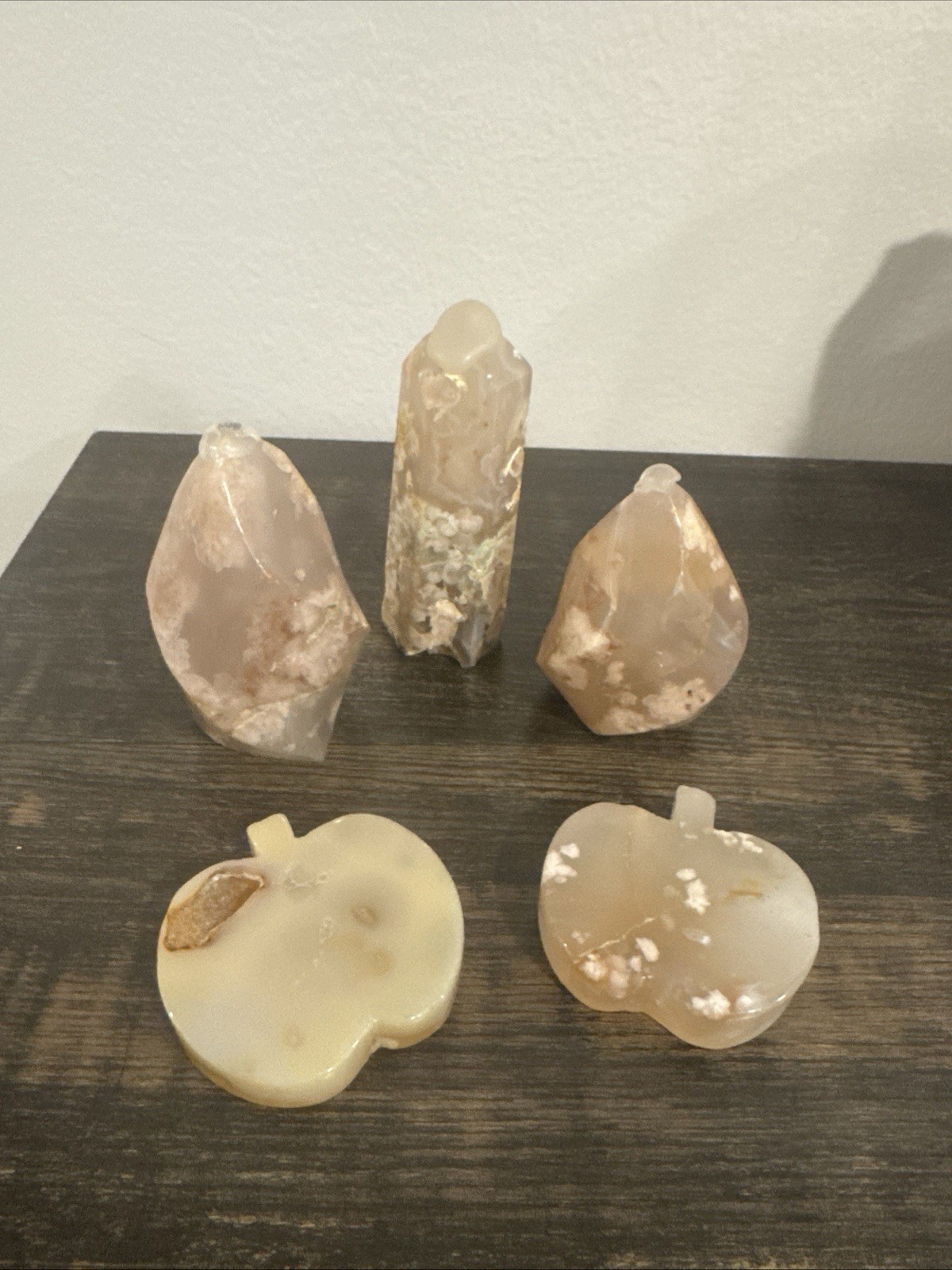 Flower Agate Crystal Five Piece Set 