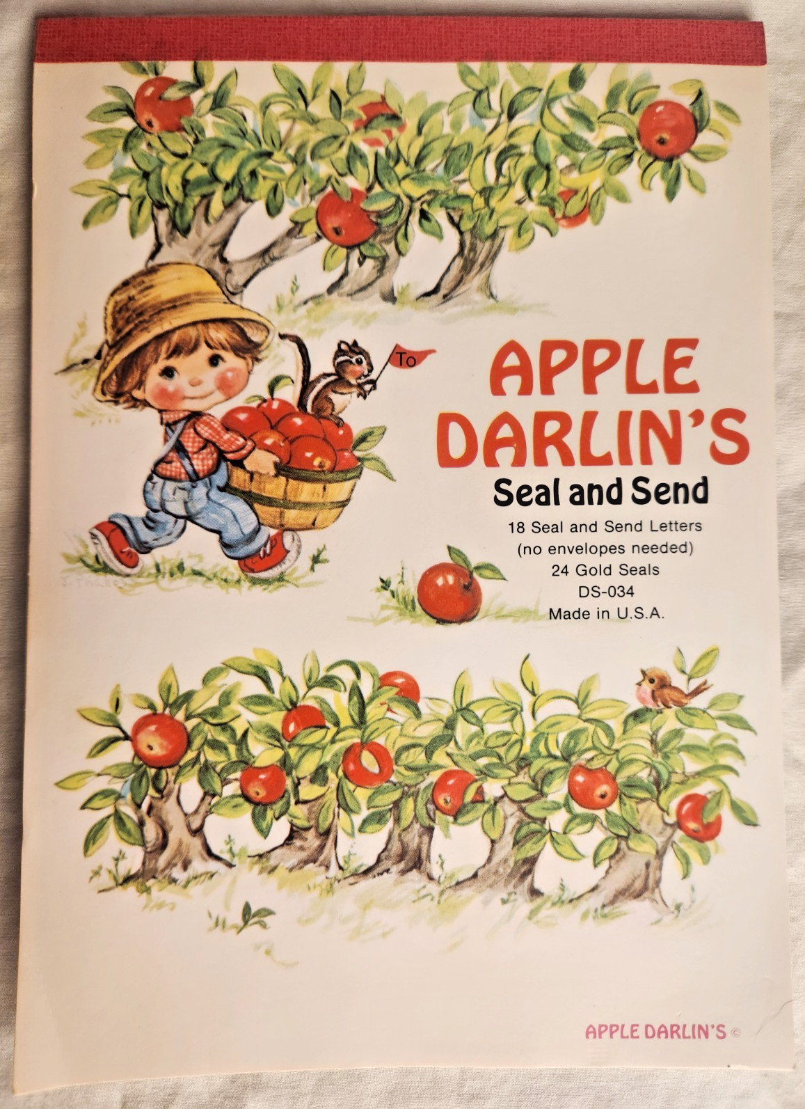 Vintage Apple Darlin's Seal & Send Letter Pad - Excellent Condition - NOS/Unused