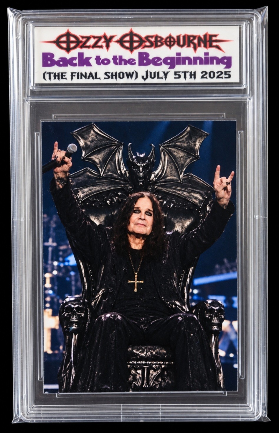 Ozzy Osbourne Custom Made Music Card Slab Ozzy Osbourne Custom Made Music Card Slab