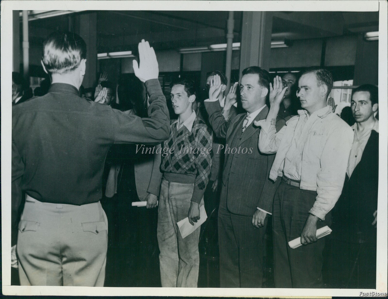1943 Henry Jackson Seattle Wa Congressman Inducted Army Wirephoto 7x9