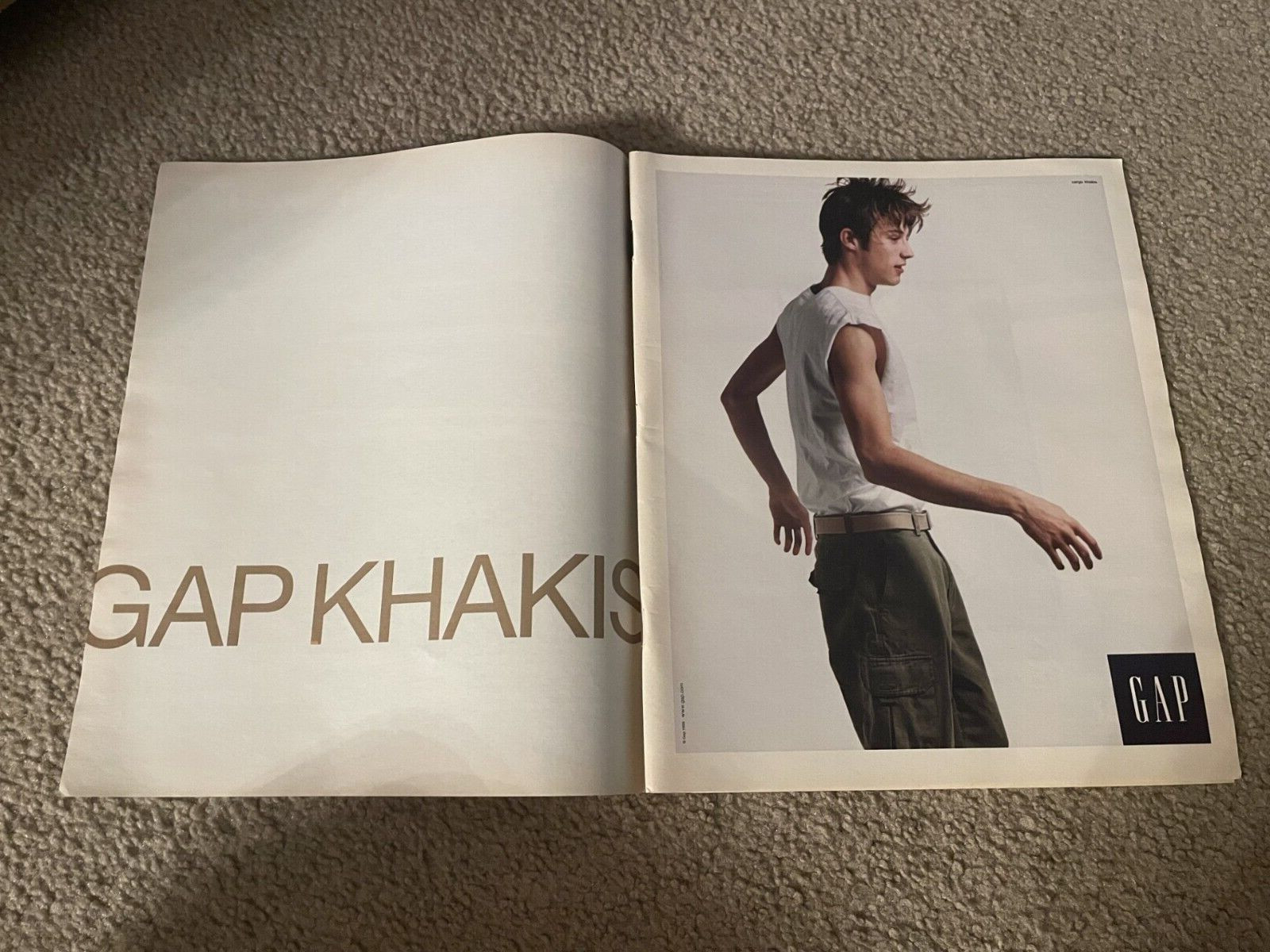 Vintage 1999 GAP KHAKIS PANTS APPAREL CLOTHING PRINT AD 1990s Vintage 1999 GAP KHAKIS PANTS APPAREL CLOTHING PRINT AD 1990s