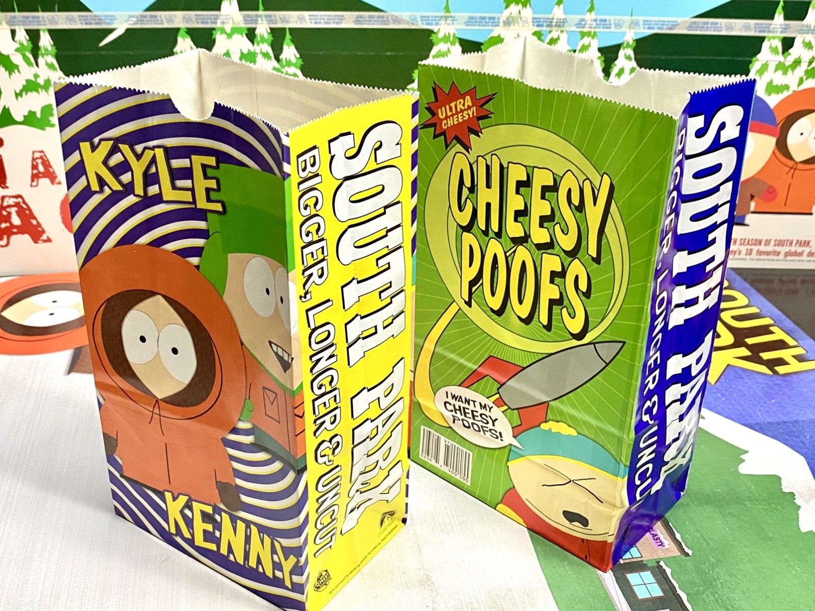 South Park Bigger, Longer & Uncut Movie Popcorn Bags 1999 New, Unused & Rare South Park Bigger, Longer & Uncut Movie Popcorn Bags 1999 New, Unused & Rare