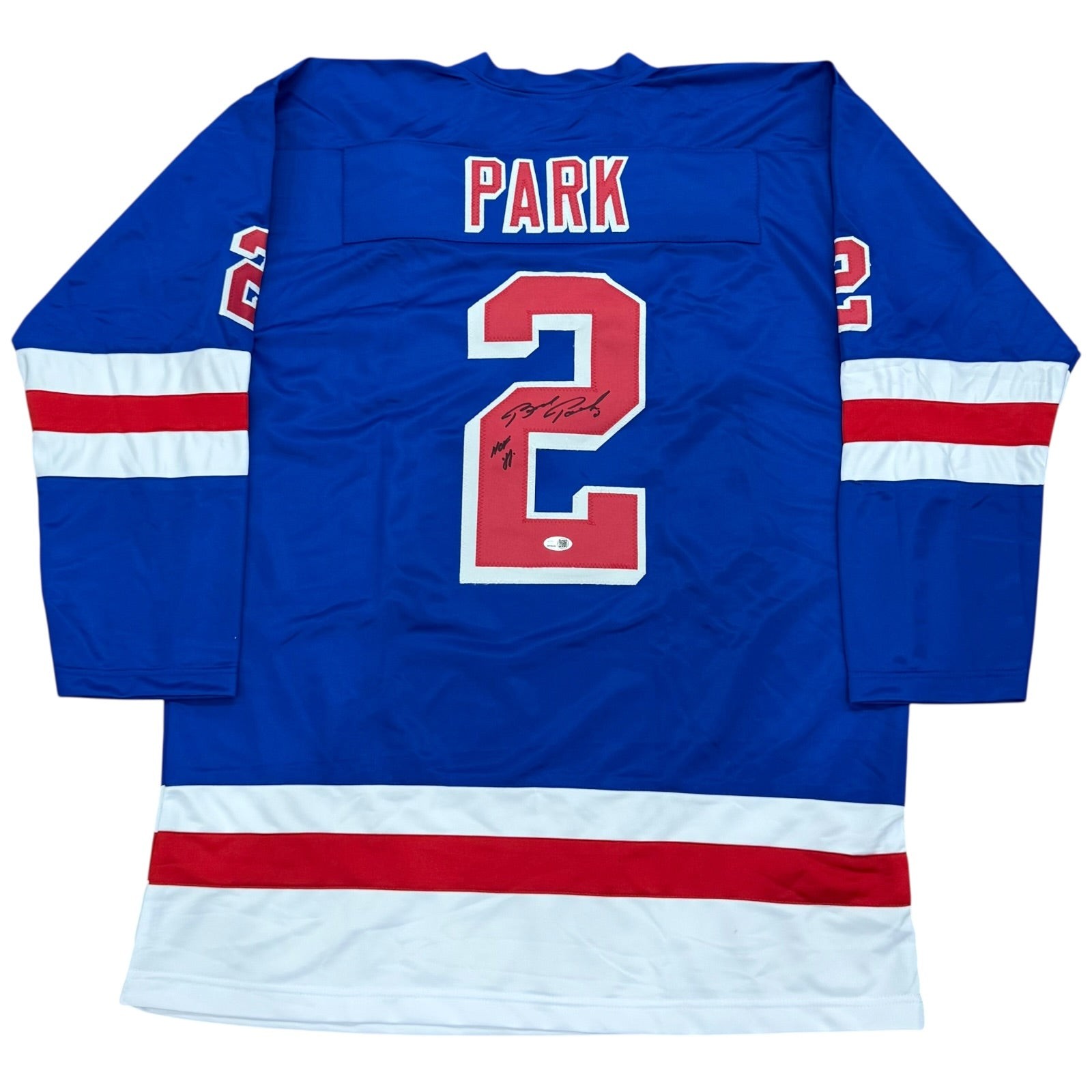 Brad Park Autographed New York (Blue #2) Custom Stitched Jersey w/ 