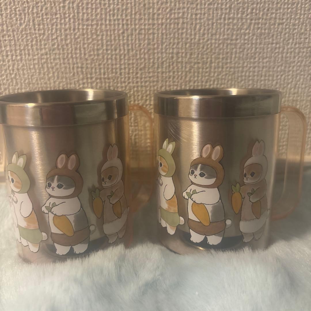 Mofusand Rabbit Costume Stainless Steel Mug Set 2pcs Collectible13+ H781
