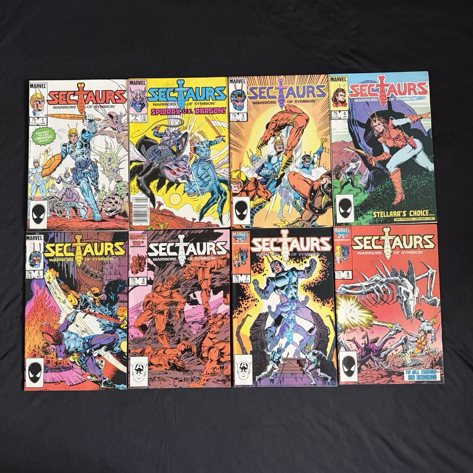 Marvel Comics SECTAURS #1 2 3 4 5 6 7 8 Complete 1-8 Series 1985