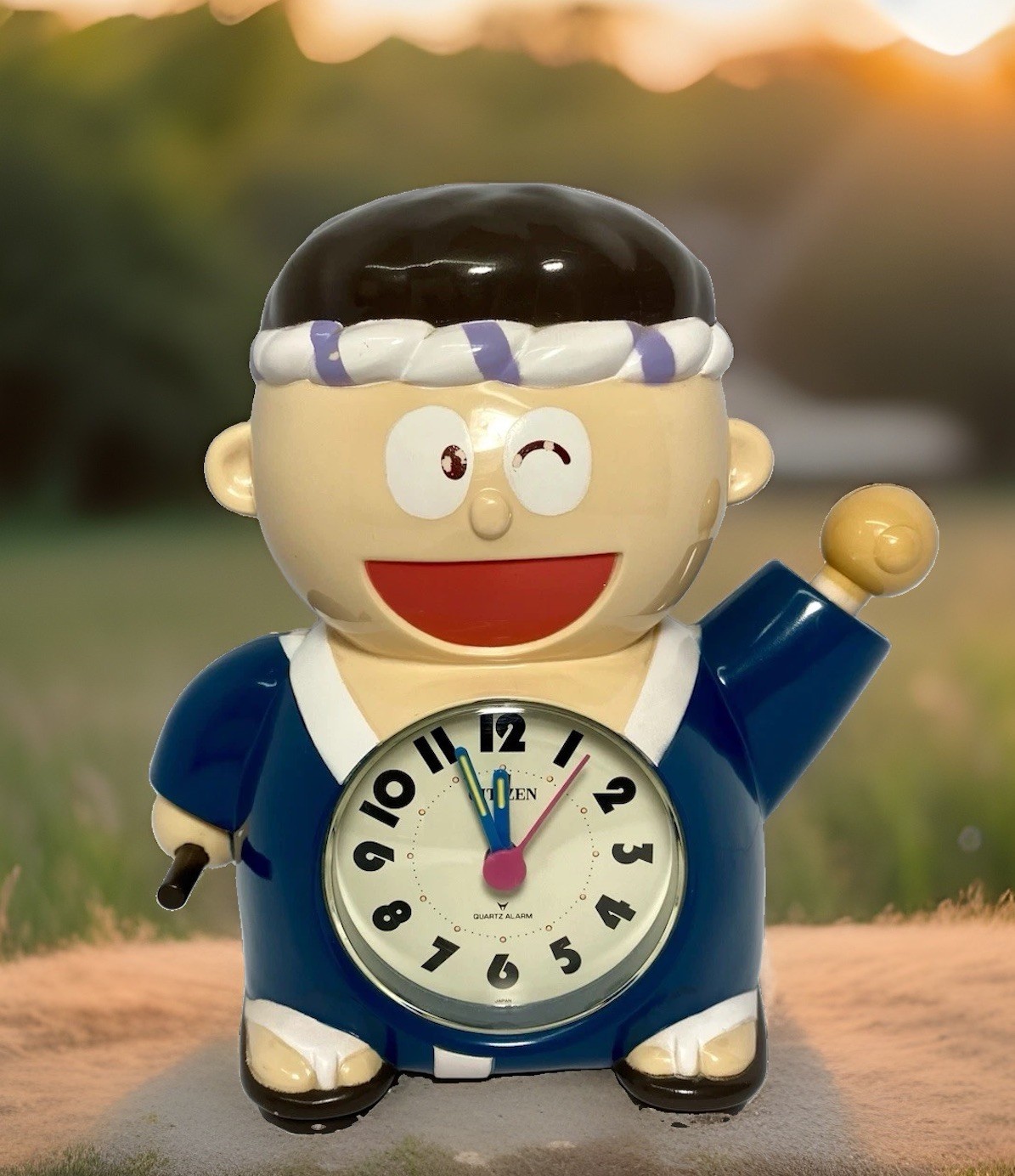 Working vintage Citizen Master Chef Yo Taisho (ヨォ大将) Talking Alarm Clock Works