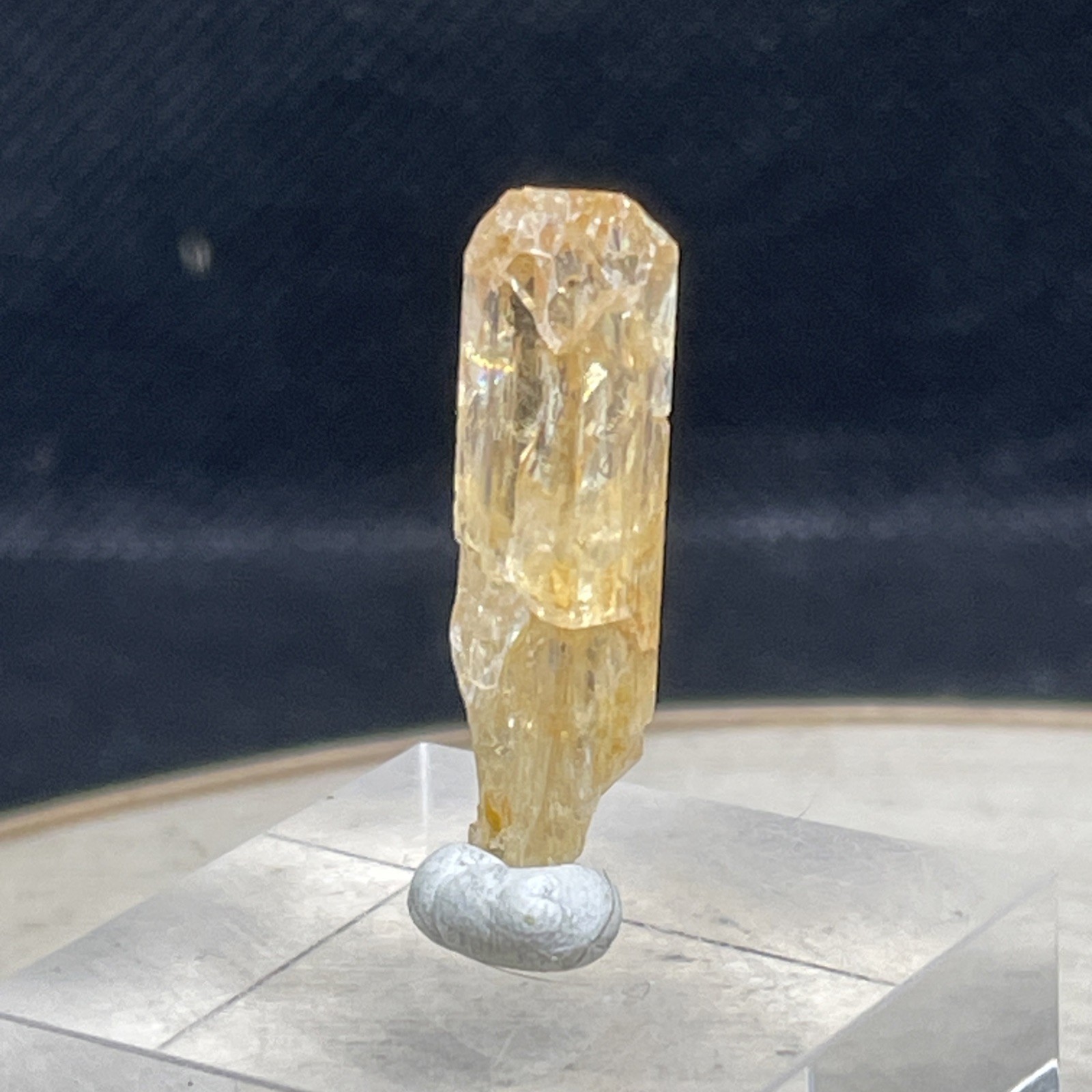 Etched DT Zambian Imperial Topaz “Dragon” Crystal Specimen 2.8cm 3.1 Grams