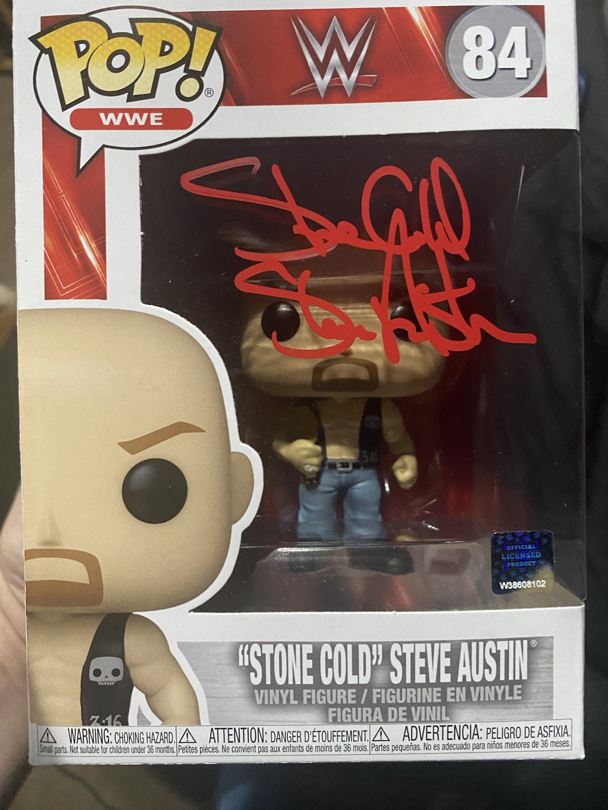 Signed Stone Cold Steve Austin Funko Pop