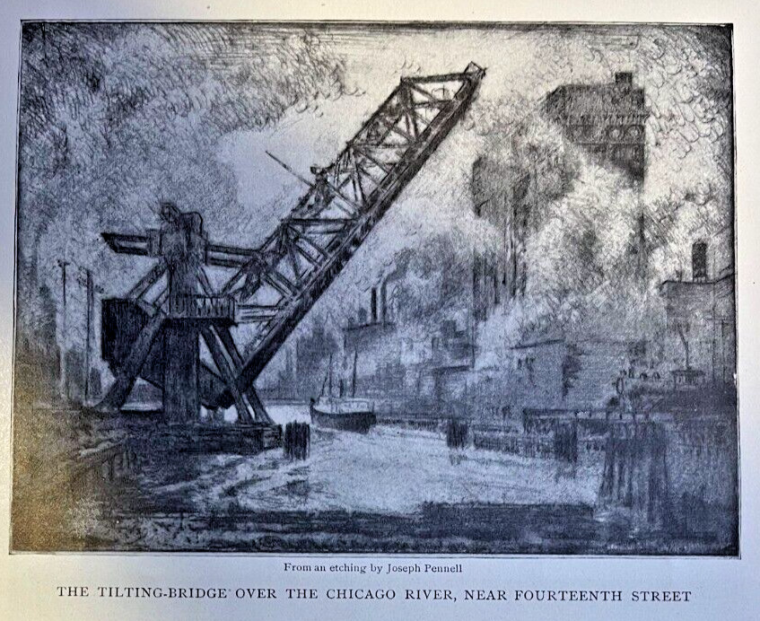 1912 Chicago Illinois Lake Front Michigan Avenue Stockyards Chicago River