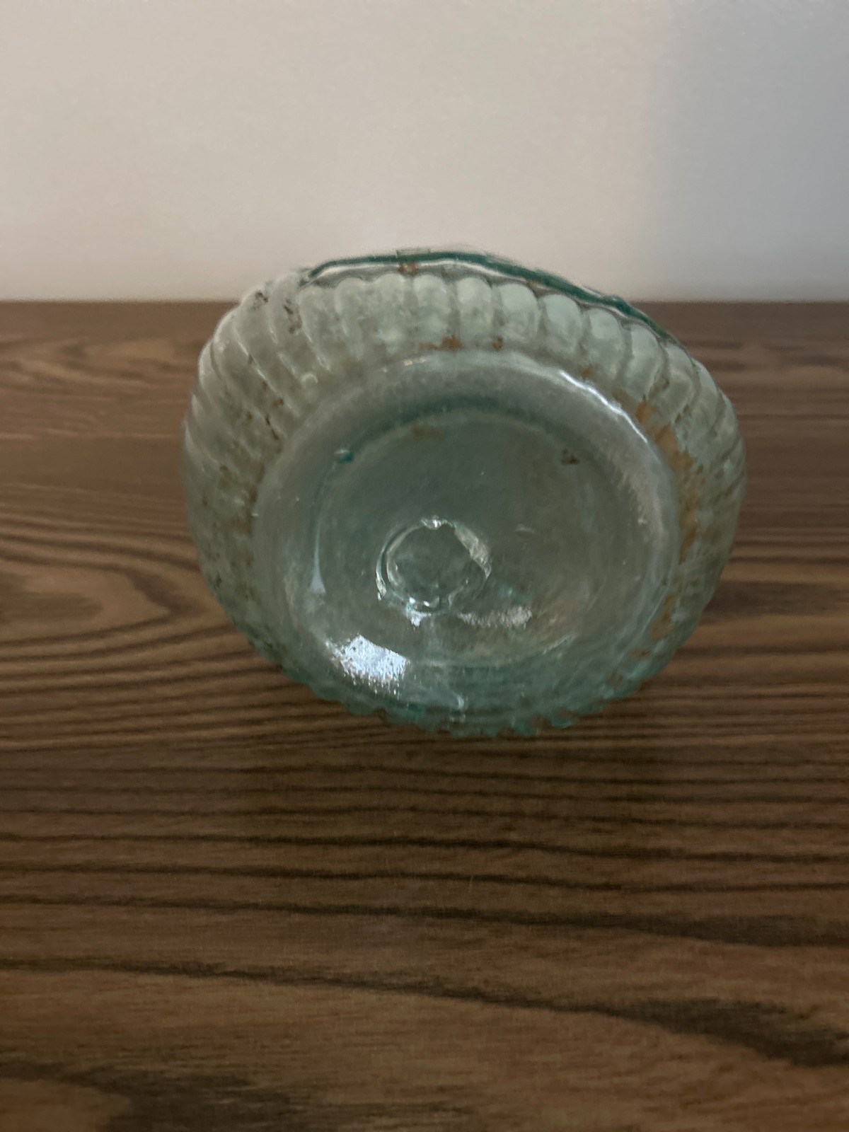 Antique JENNY LIND Calabash Flask GI-103 Aqua Glass Whitney Factory Open Pontil Antique JENNY LIND Calabash Flask GI-103 Aqua Glass Whitney Factory Open Pontil