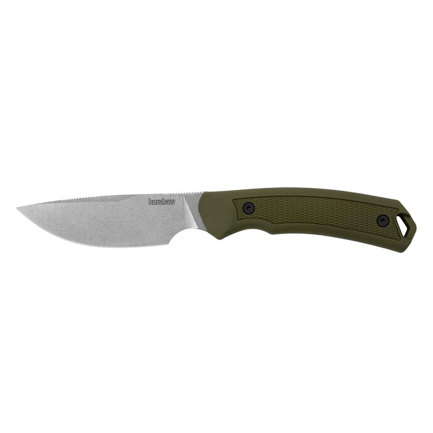 Kershaw Deschutes Skinner Fixed Blade Hunting Knife, Olive Handle with D2 Sta... Kershaw Deschutes Skinner Fixed Blade Hunting Knife, Olive Handle with D2 Sta...