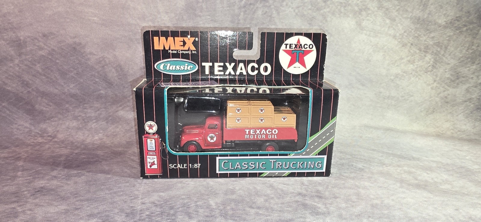 Imex Texaco Boxed Diecast Truck 1:87 Scale Gas & Oil Theme Red/Tan/Black