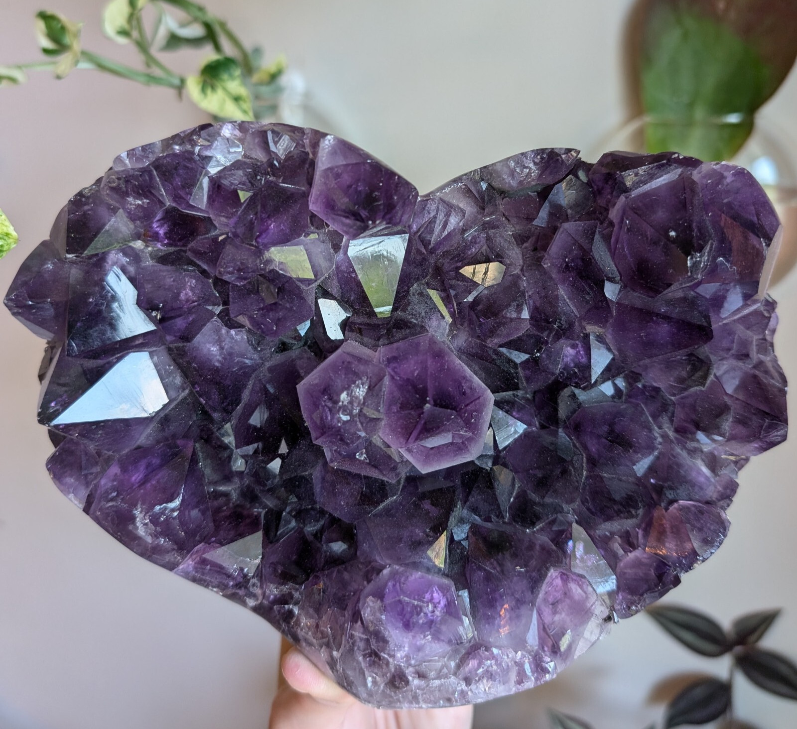 Amethyst Heart Geode Crystal Gemstone Large Big Huge