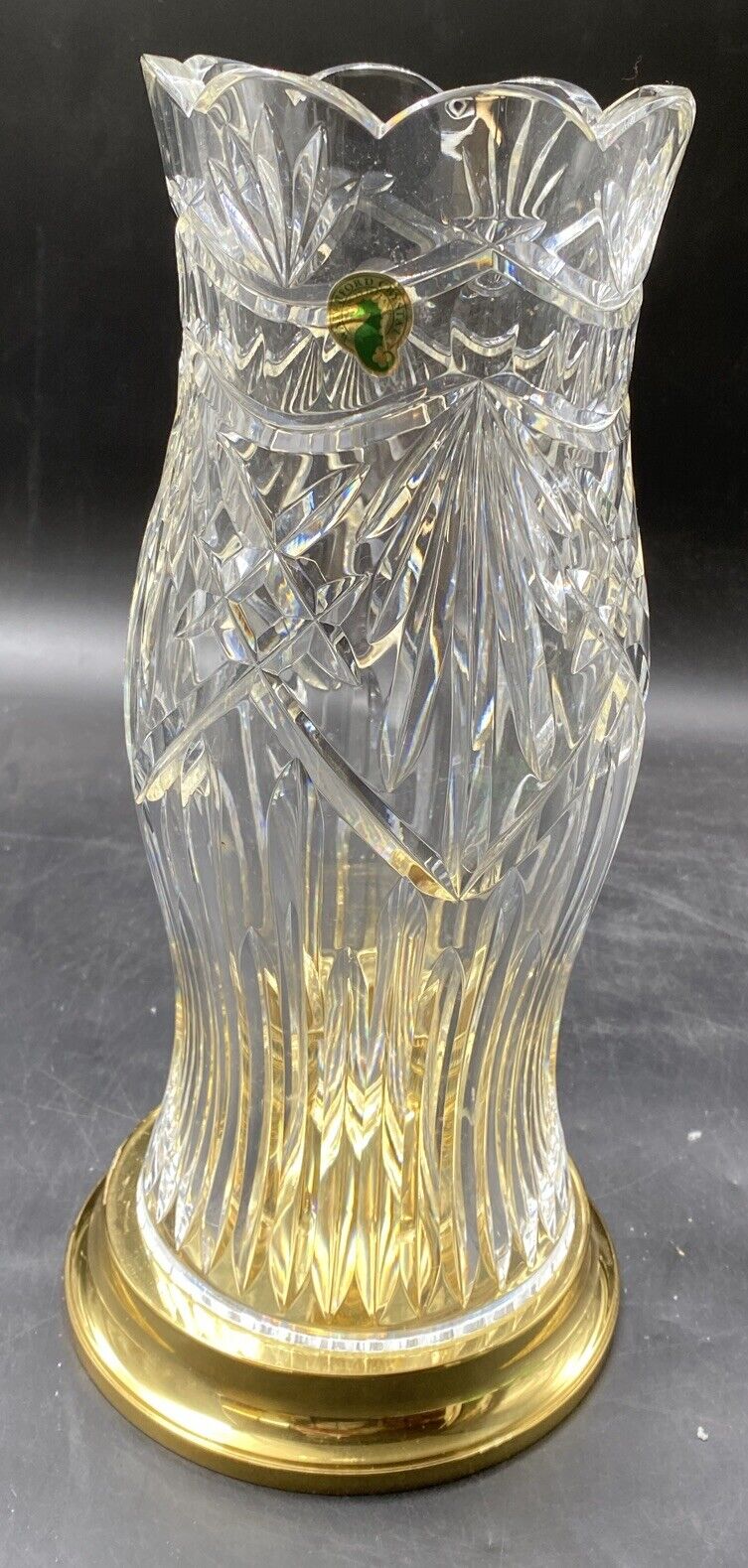 Waterford Crystal Thomas Jefferson American Heritage Hurricane Candle Lamp