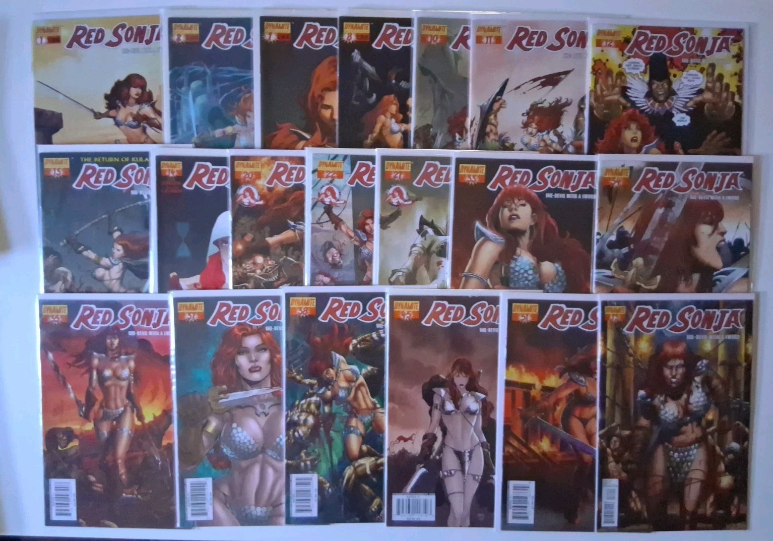 Dynamite Red Sonja She Devil With A Sword Lot 2005 Series-20 Issues Hot GGA🔥