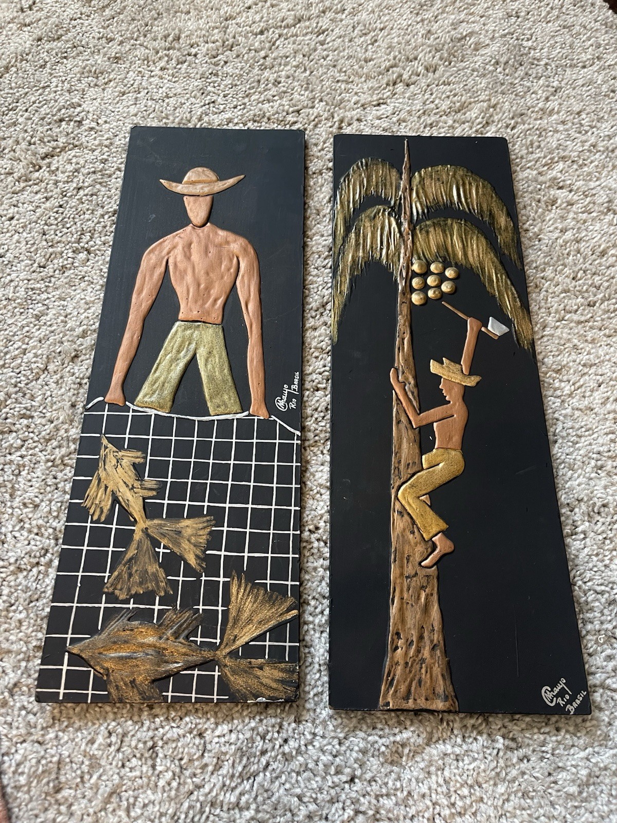 Vintage MCM Brazilian Wall Art Ethnic Brazil 