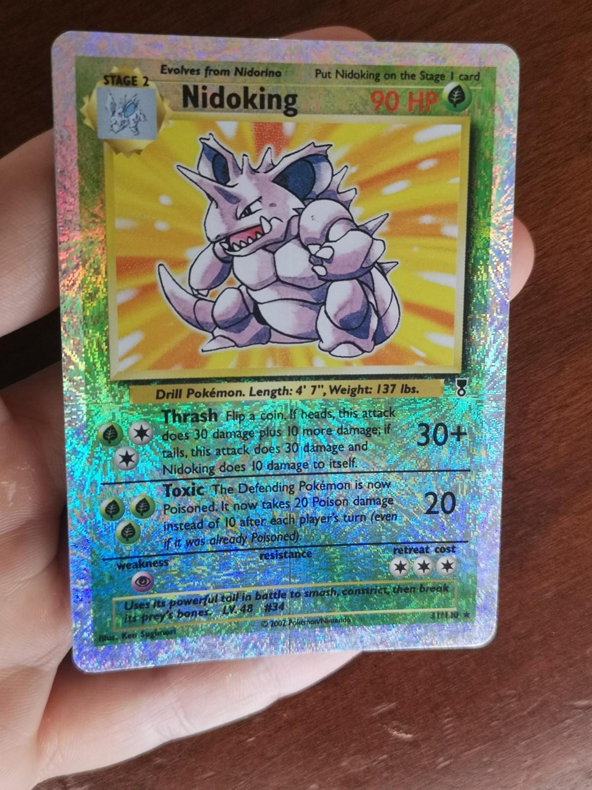 Pokemon Nidoking 31/110 Reverse Holo Legendary Collection Rare Vintage