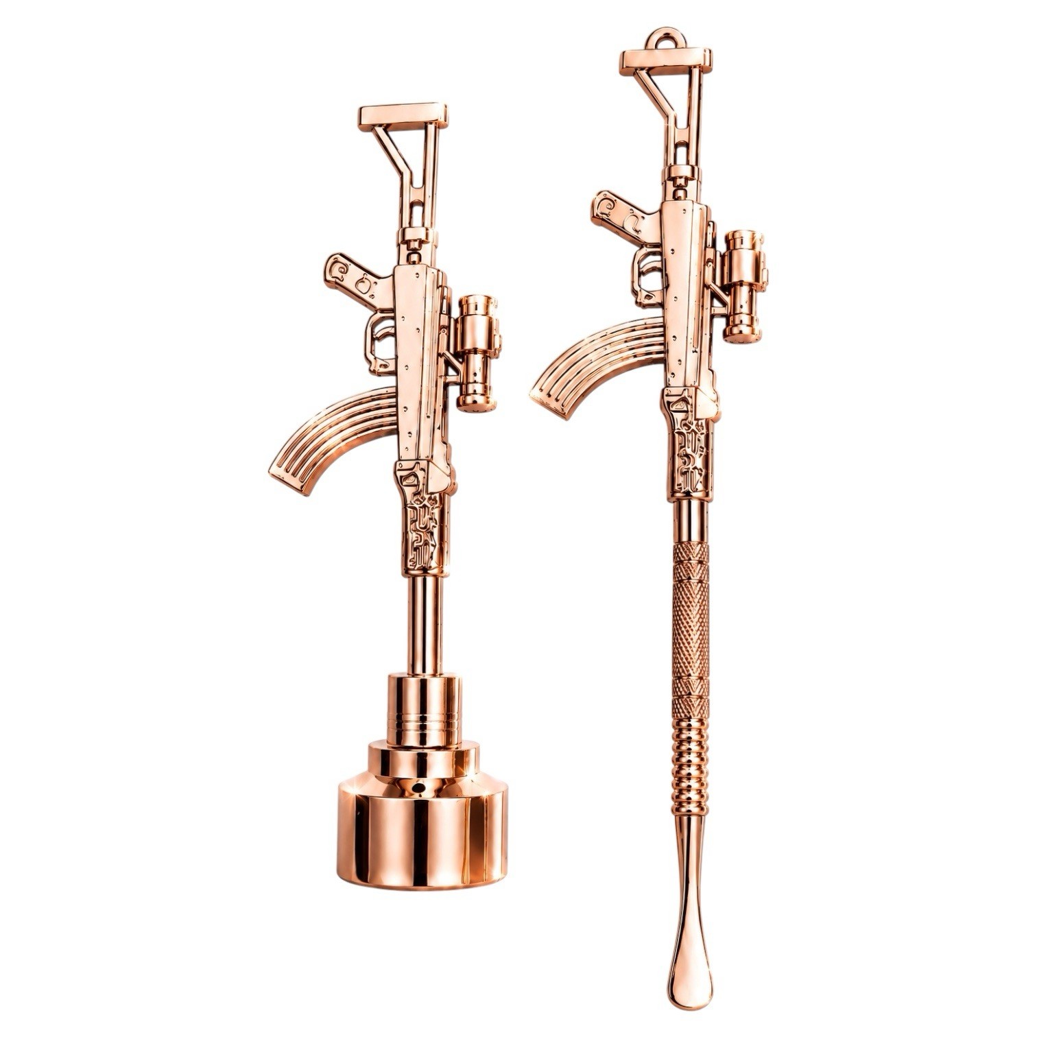 18K Rose Gold Plated AK47 Wax Carving Tool Set Dab Tools 2PC