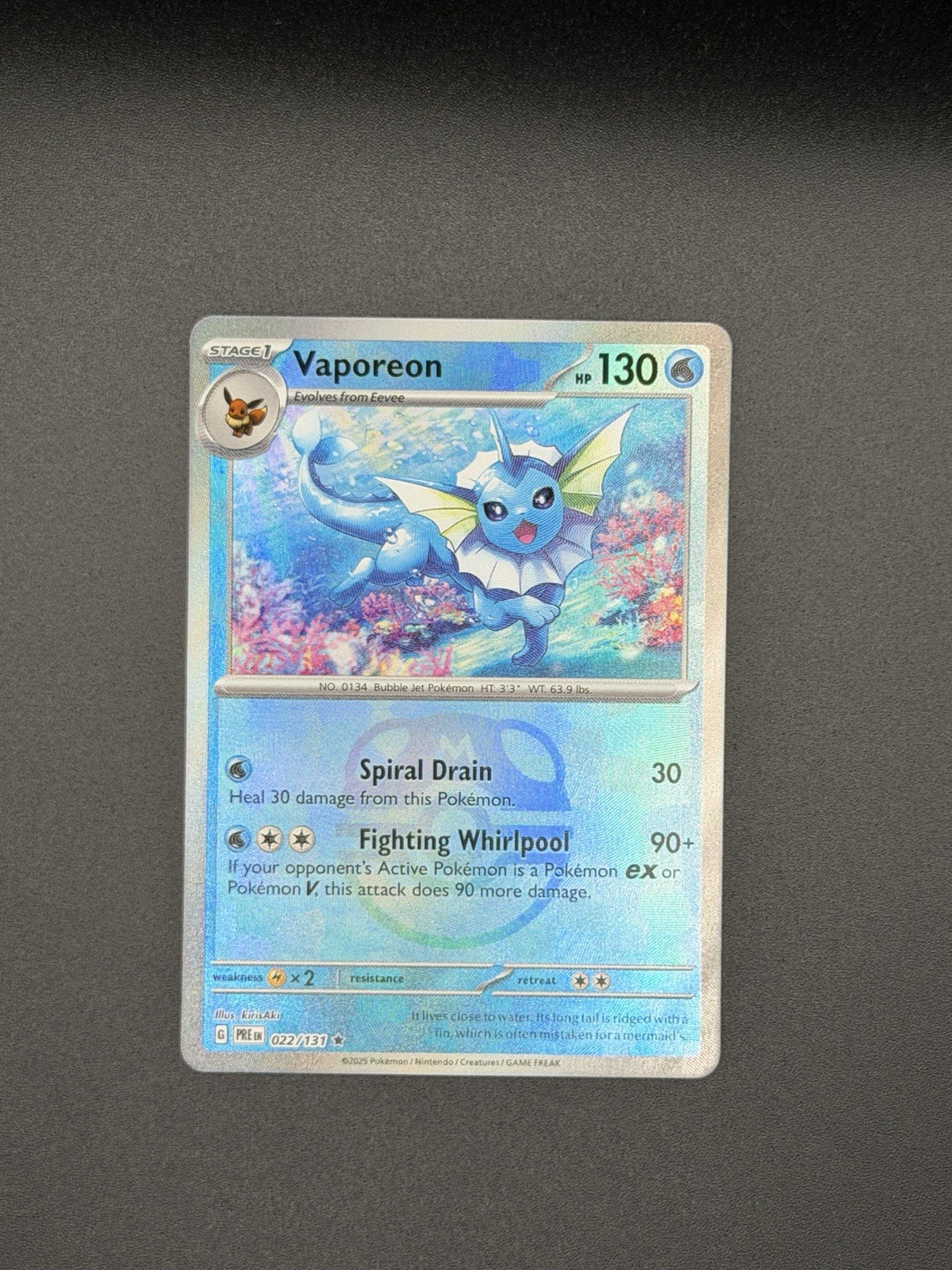 Pokemon Cards Vaporeon Masterball 022/131 Prismatic Evolutions NM Pokemon Cards Vaporeon Masterball 022/131 Prismatic Evolutions NM