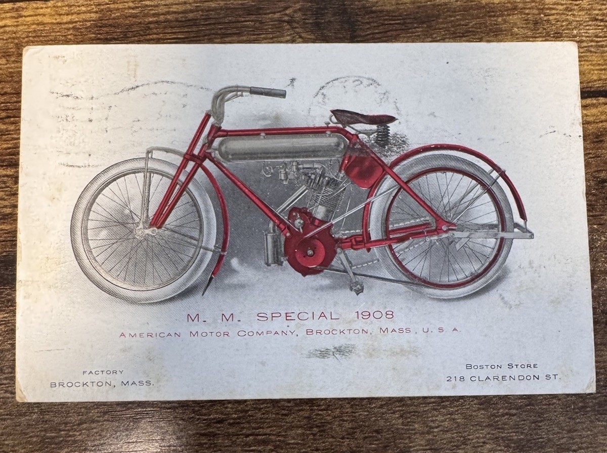 1908 Marsh & Metz Advertising Postcard - Written / Sent By Motorcycle Builder 1908 Marsh & Metz Advertising Postcard - Written / Sent By Motorcycle Builder