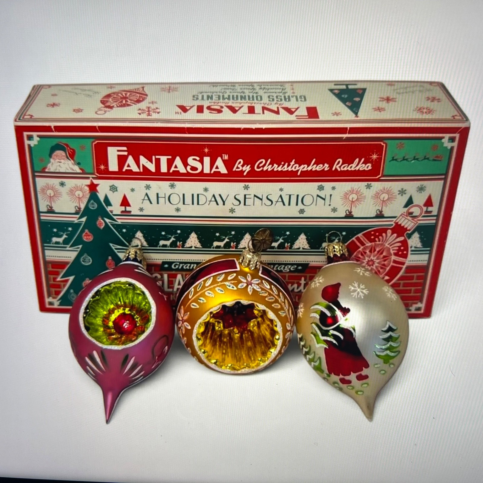 Fantasia by Christopher Radko-Grandma's Own Vintage-Set of 3-Limited Edition Fantasia by Christopher Radko-Grandma's Own Vintage-Set of 3-Limited Edition