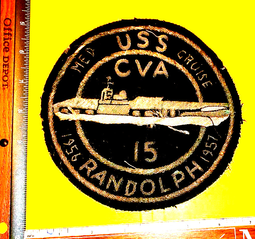 Very Rare Military Aviation CVA-15 USS Randolph 1920 Med Cruise Jacket Patch Very Rare Military Aviation CVA-15 USS Randolph 1920 Med Cruise Jacket Patch