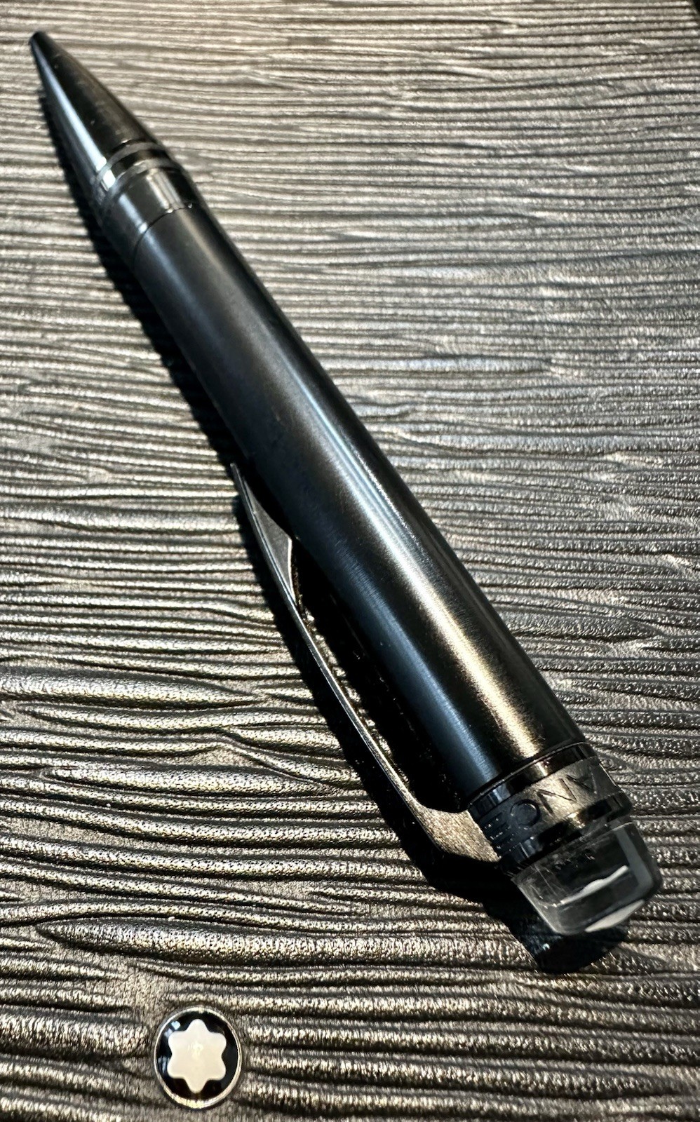 Montblanc Matte Black Cosmos Metal Ballpoint Pen, Used, Good Condition. Montblanc Matte Black Cosmos Metal Ballpoint Pen, Used, Good Condition.