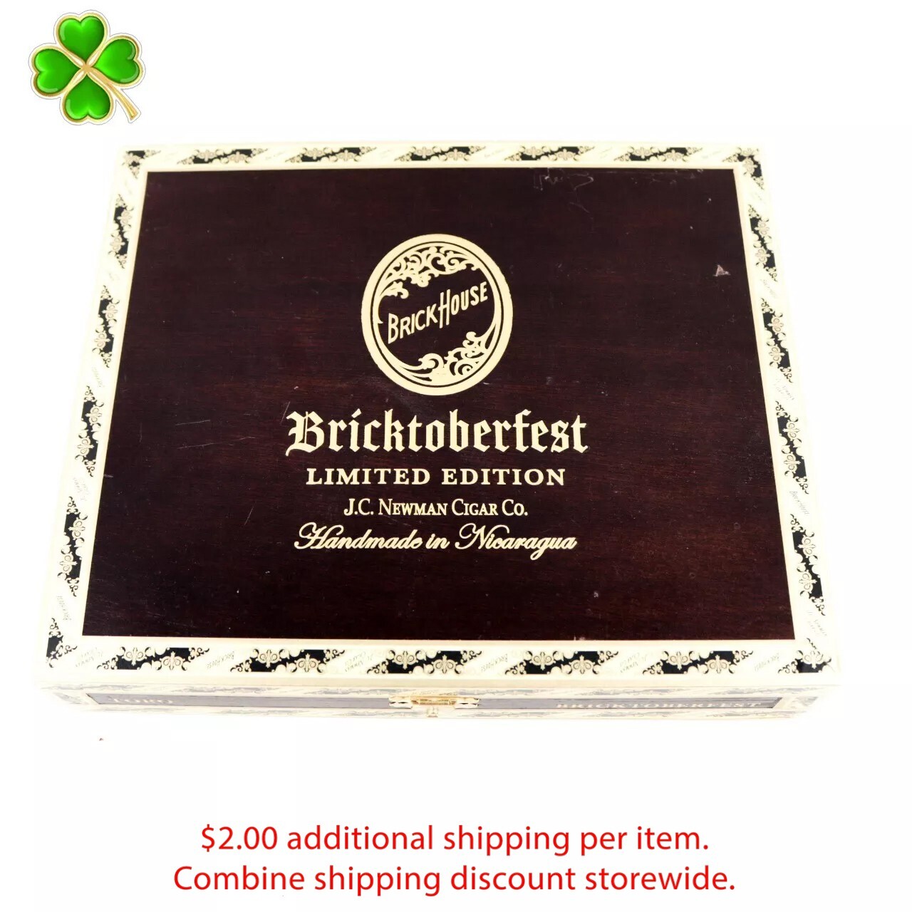 Brick House Bricktoberfest Limited Edition Toro Wood Cigar Box 9\ Brick House Bricktoberfest Limited Edition Toro Wood Cigar Box 9\