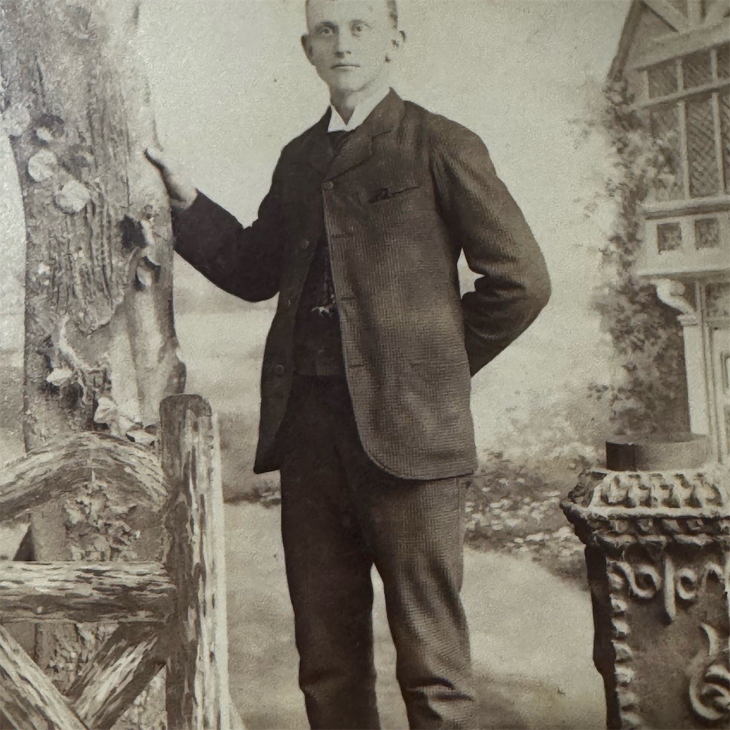 Antique Cabinet Card Young Man Studio Portrait Reading PA