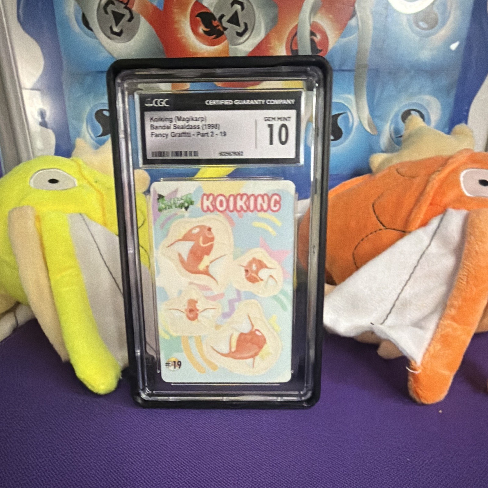 Bandai 1998 Pokémon Sealass Koiking (Magikarp) #19 Japanese Graded