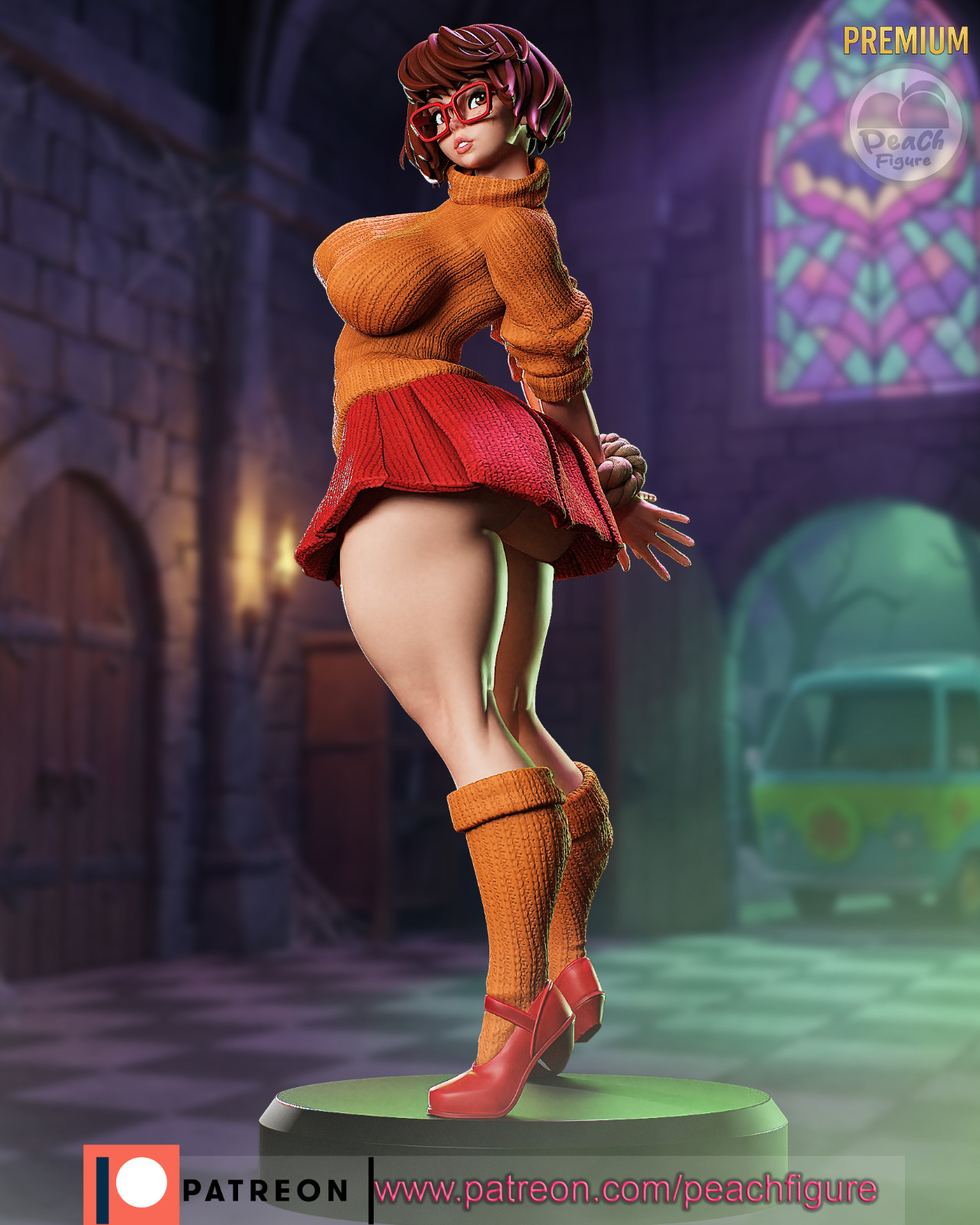 Velma Pinup | Peach Figure | UNPAINTED | 1/8 Scale Resin Kit