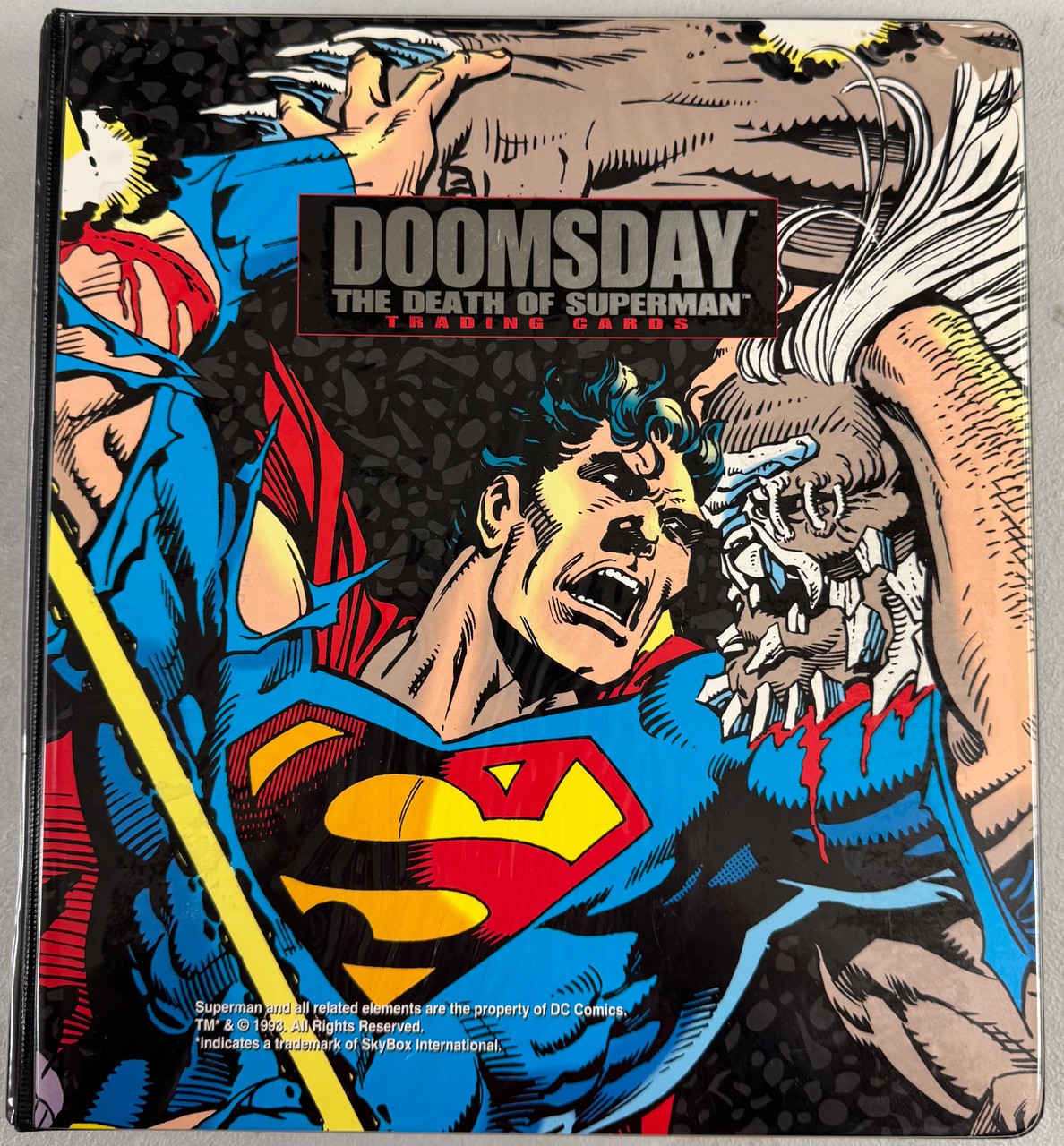 1992-93 SkyBox The Death and Return of Superman Complete Sets W/ Inserts, Binder 1992-93 SkyBox The Death and Return of Superman Complete Sets W/ Inserts, Binder