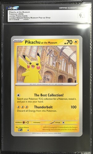 Pikachu at the Museum Jumbo Promo CGC9.5 Mint+ Pokemon 2026 English Pikachu at the Museum Jumbo Promo CGC9.5 Mint+ Pokemon 2026 English
